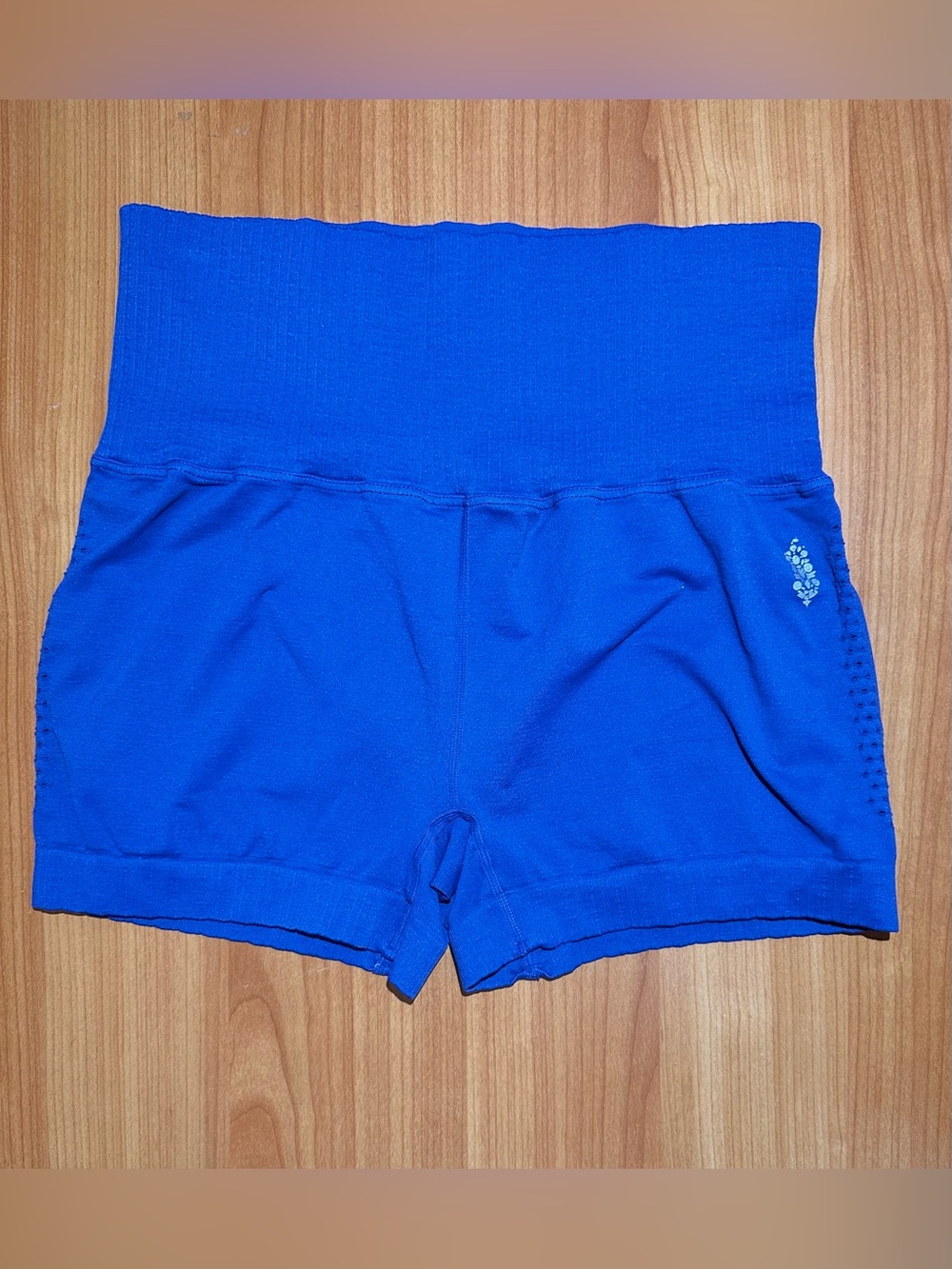 Free People Cobalt Blue High-Waist Athletic Shorts